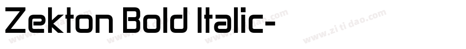 Zekton Bold Italic字体转换